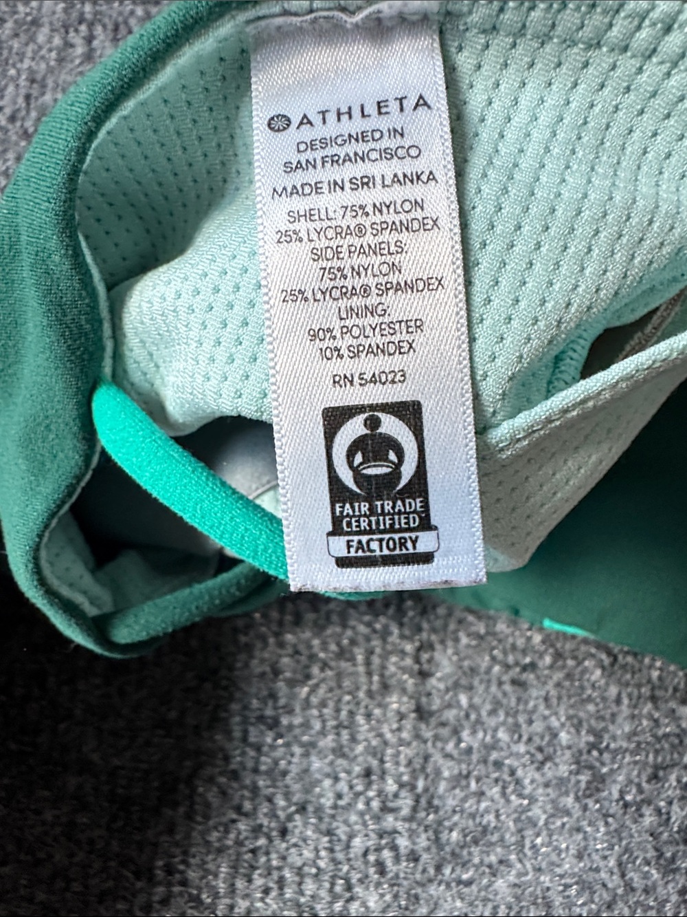Athleta Teal and Forest Green Strappy Sports Bralette - Picture 6 of 9